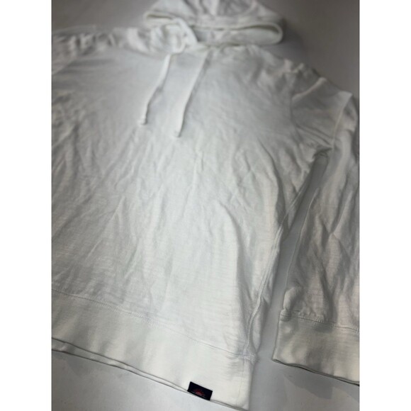 Faherty Hoodie Mens XL White Sunwashed Slub Pullover Hooded 100% Organic Cotton - Picture 2 of 8